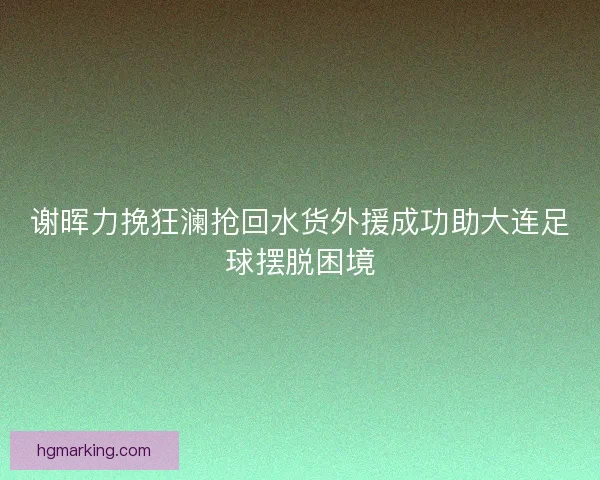 谢晖力挽狂澜抢回水货外援成功助大连足球摆脱困境 谢晖力挽狂澜抢回水货外援成功助大连足球摆脱困境