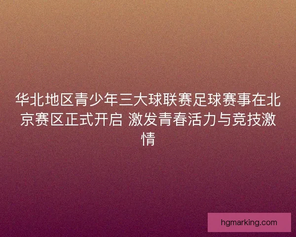 华北地区青少年三大球联赛足球赛事在北京赛区正式开启 激发青春活力与竞技激情 华北地区青少年三大球联赛足球赛事在北京赛区正式开启 激发青春活力与竞技激情